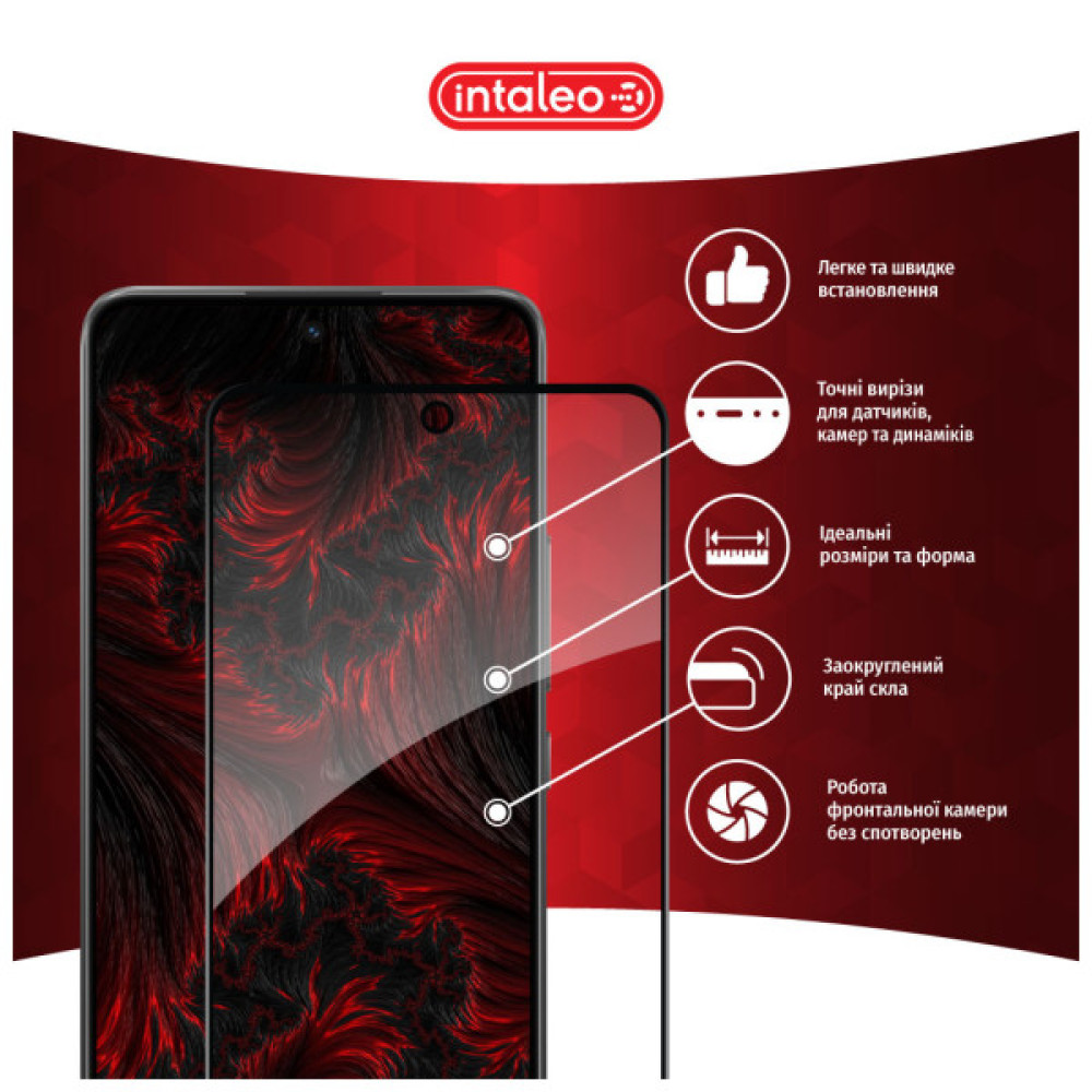 Скло захисне Intaleo Full Glue Xiaomi 12 Lite Black (1283126559389) Скло захисне Intaleo Full Glue Xiaomi 12 Lite Black (1283126559389)