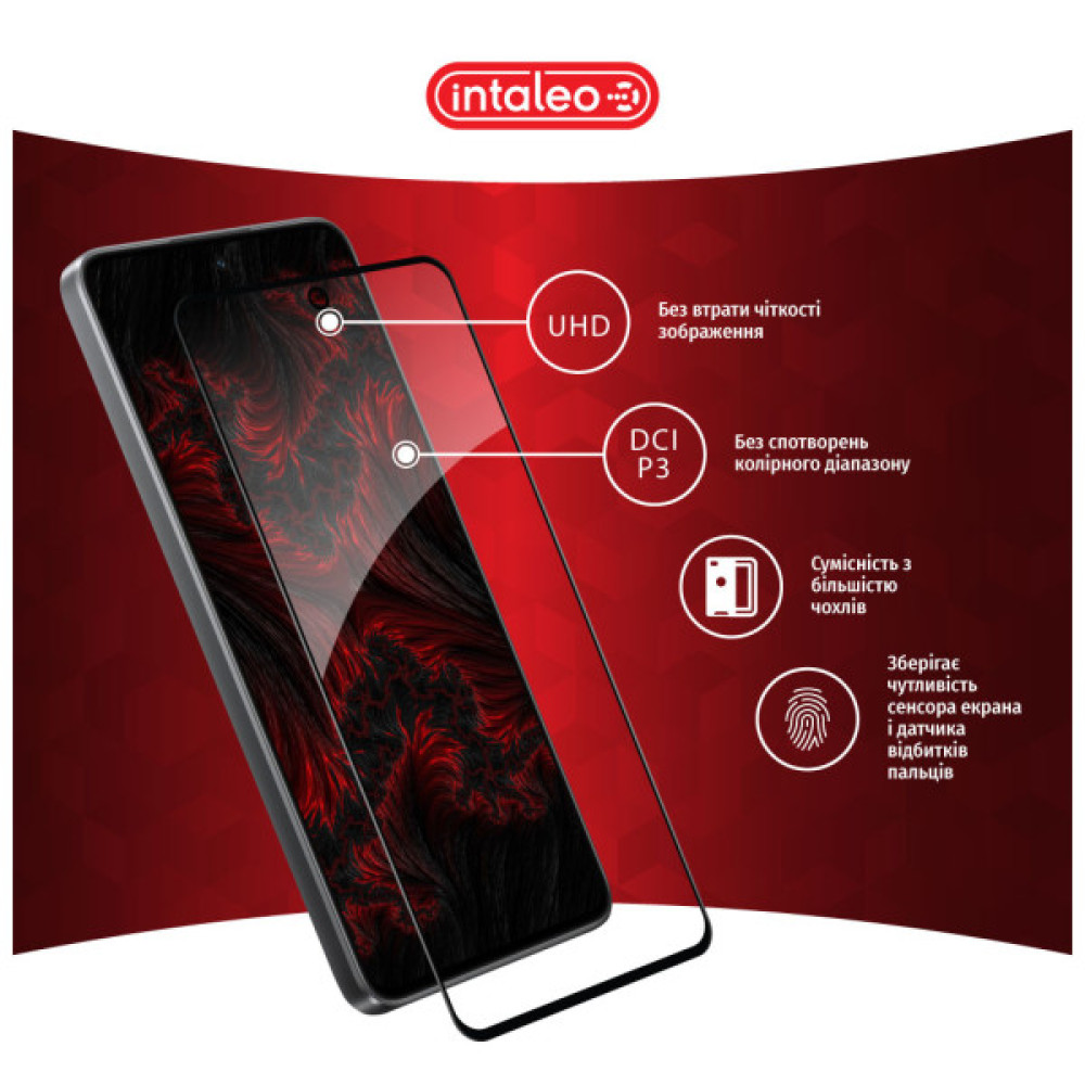 Скло захисне Intaleo Full Glue Xiaomi 12 Lite Black (1283126559389) Скло захисне Intaleo Full Glue Xiaomi 12 Lite Black (1283126559389)