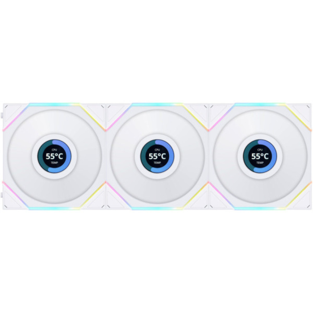 Кулер до корпусу Lian Li TLLCD 120-3, White Cooler (G99.12TLLCD3W.00)