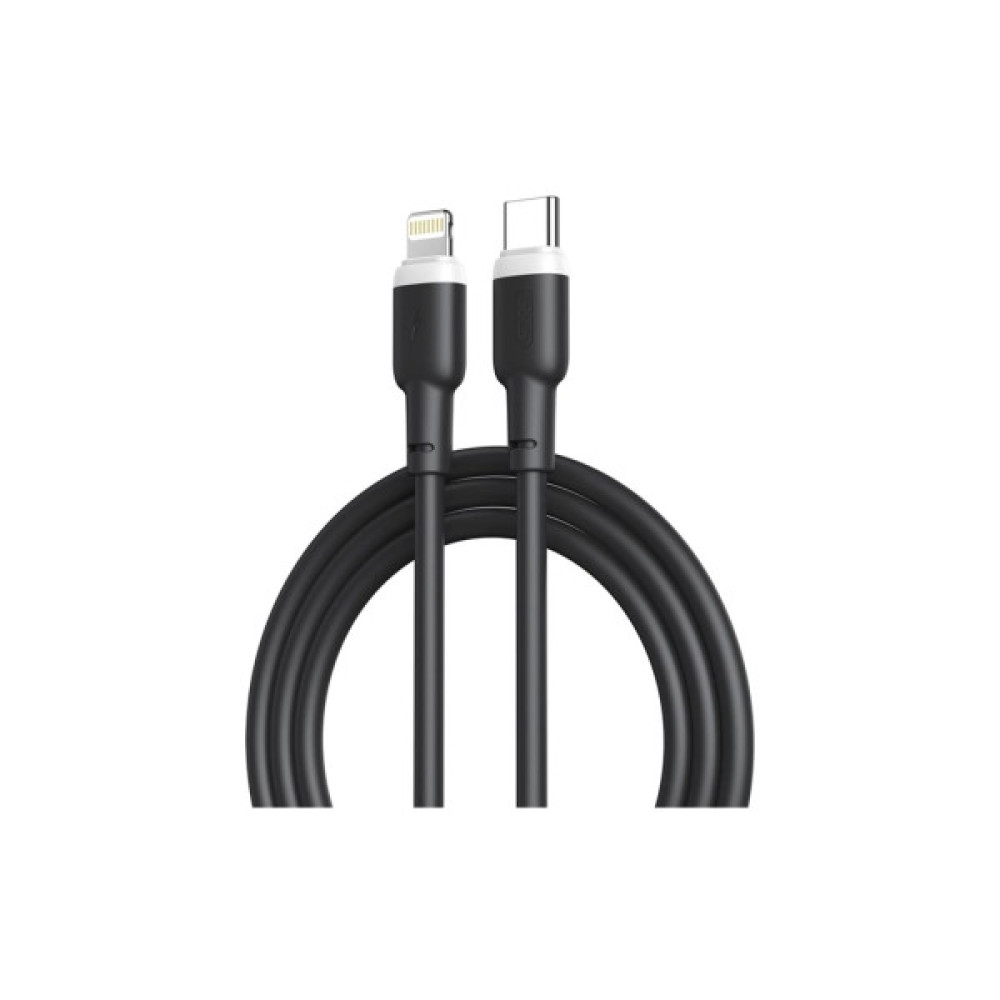 Дата кабель USB-C to Lightning 1.0m 20W liquid silicone NB208A black XO (6920680826810) Дата кабель USB-C to Lightning 1.0m 20W liquid silicone NB208A black XO (6920680826810)