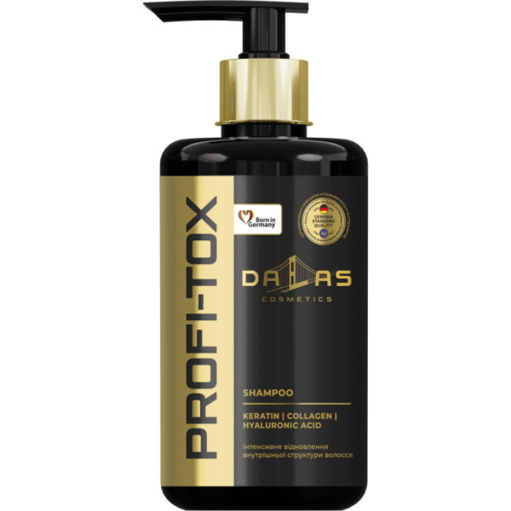 Шампунь Dalas Cosmetics Profi-Tox Shampoo З кератином, колагеном та гіалуроновою кислотою 1000 г (4823128000198)