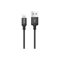 Дата кабель USB 2.0 AM to Lightning 1.0m 2A nylon X14 black HOCO (6957531062820) Дата кабель USB 2.0 AM to Lightning 1.0m 2A nylon X14 black HOCO (6957531062820)