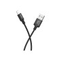 Дата кабель USB 2.0 AM to Lightning 1.0m 2A nylon X14 black HOCO (6957531062820)