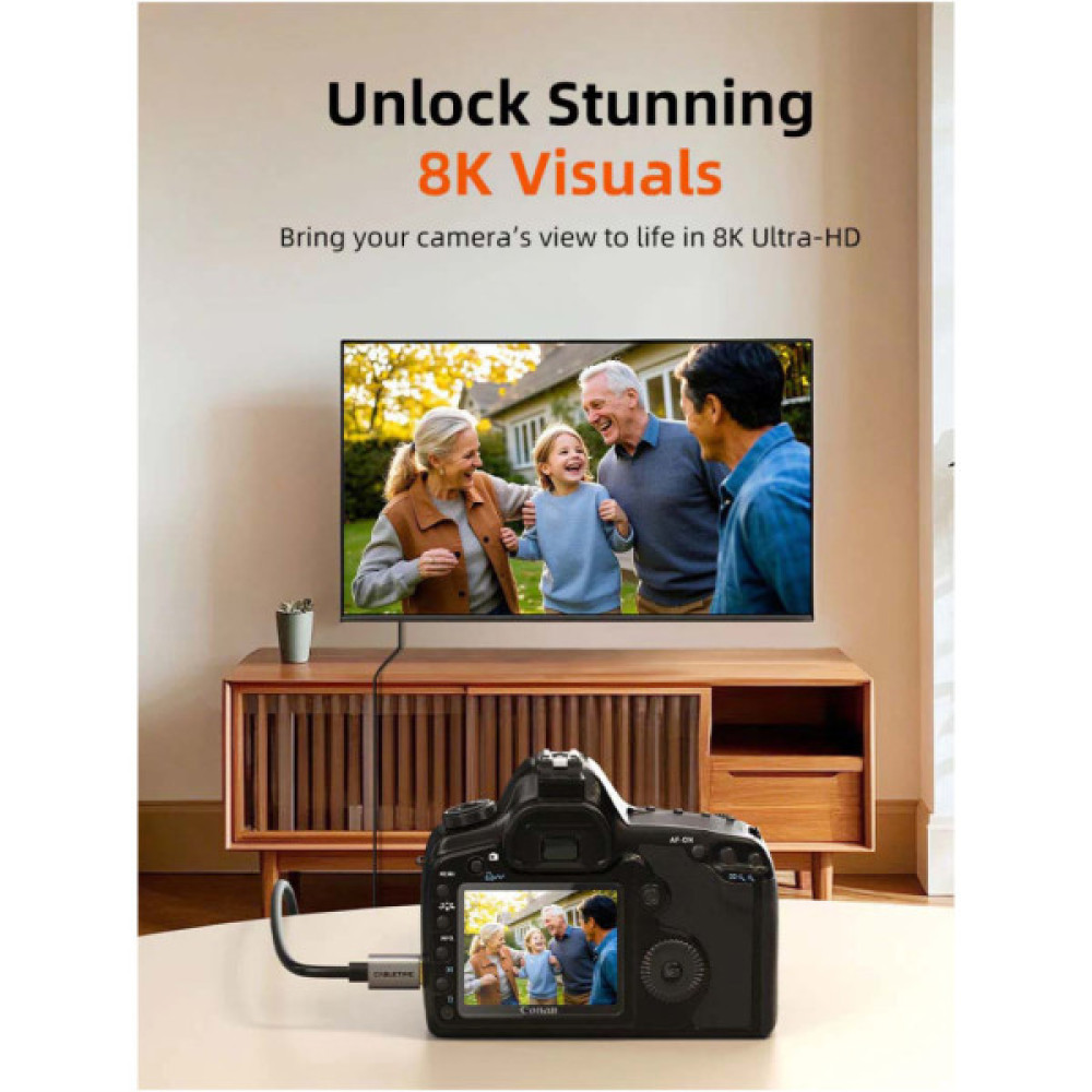 Кабель мультимедійний HDMI micro M to HDMI M 0.5m 8K60Hz Cabletime (CA915873)