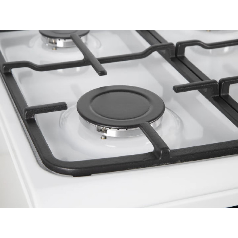 Плита Hansa комбінована, 65л, 50x60см, дисплей, конвекція, чавун, білий