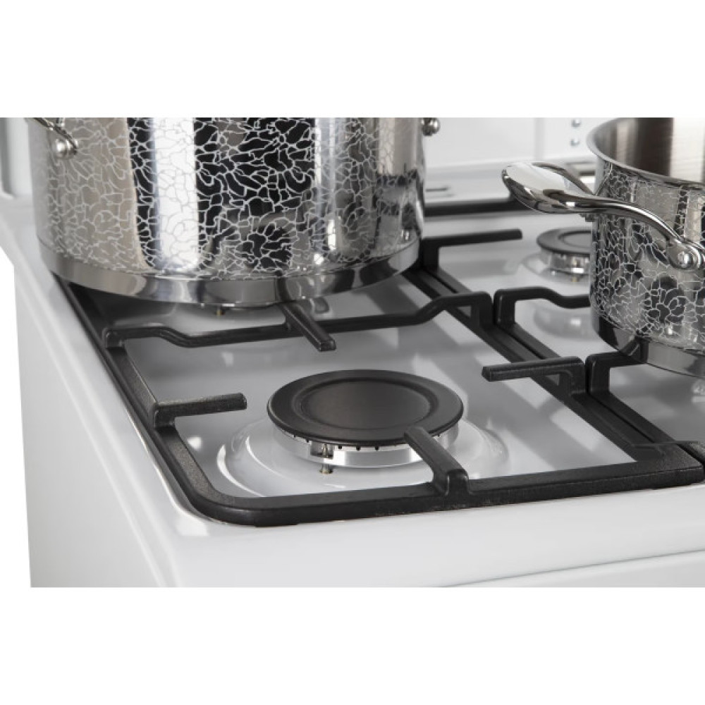 Плита Hansa комбінована, 65л, 50x60см, дисплей, конвекція, чавун, білий