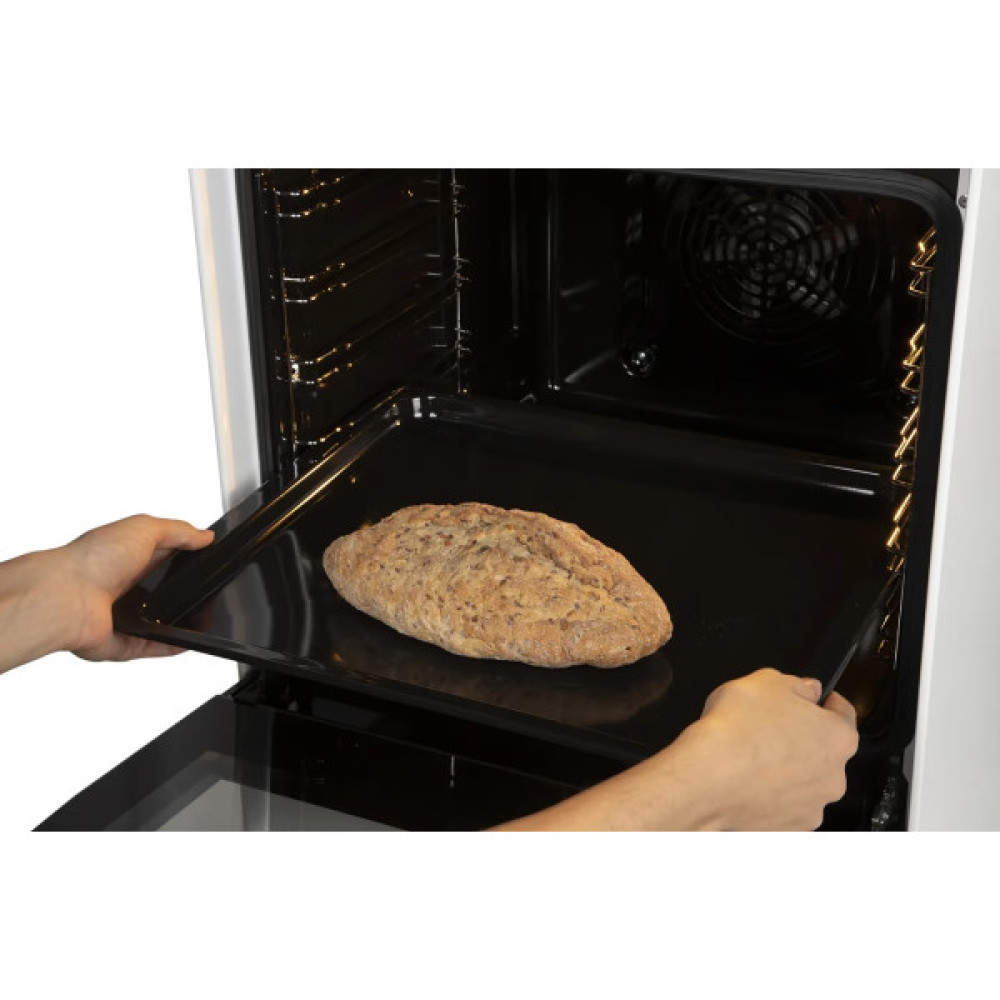 Плита Hansa комбінована, 65л, 50x60см, дисплей, конвекція, чавун, білий