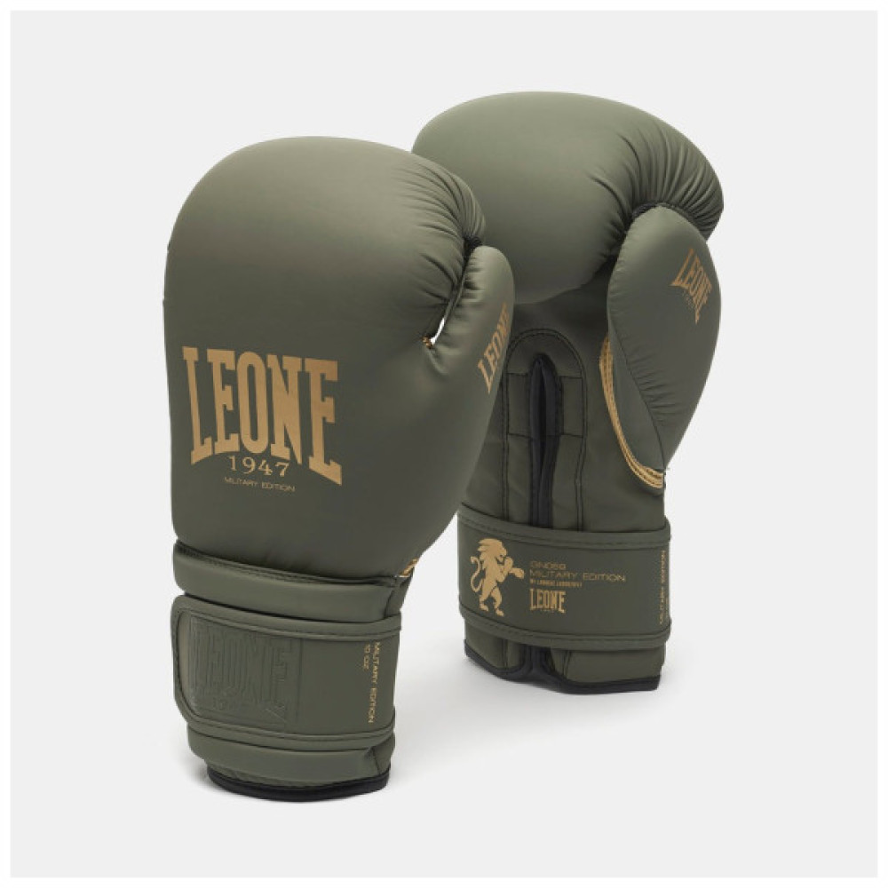 Боксерські рукавички Leone GN059G Military Edition Green 10 унцій (GN059G_Green_10oz)