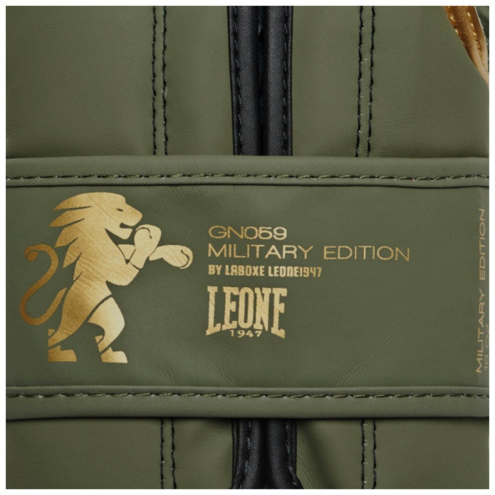 Боксерські рукавички Leone GN059G Military Edition Green 10 унцій (GN059G_Green_10oz)