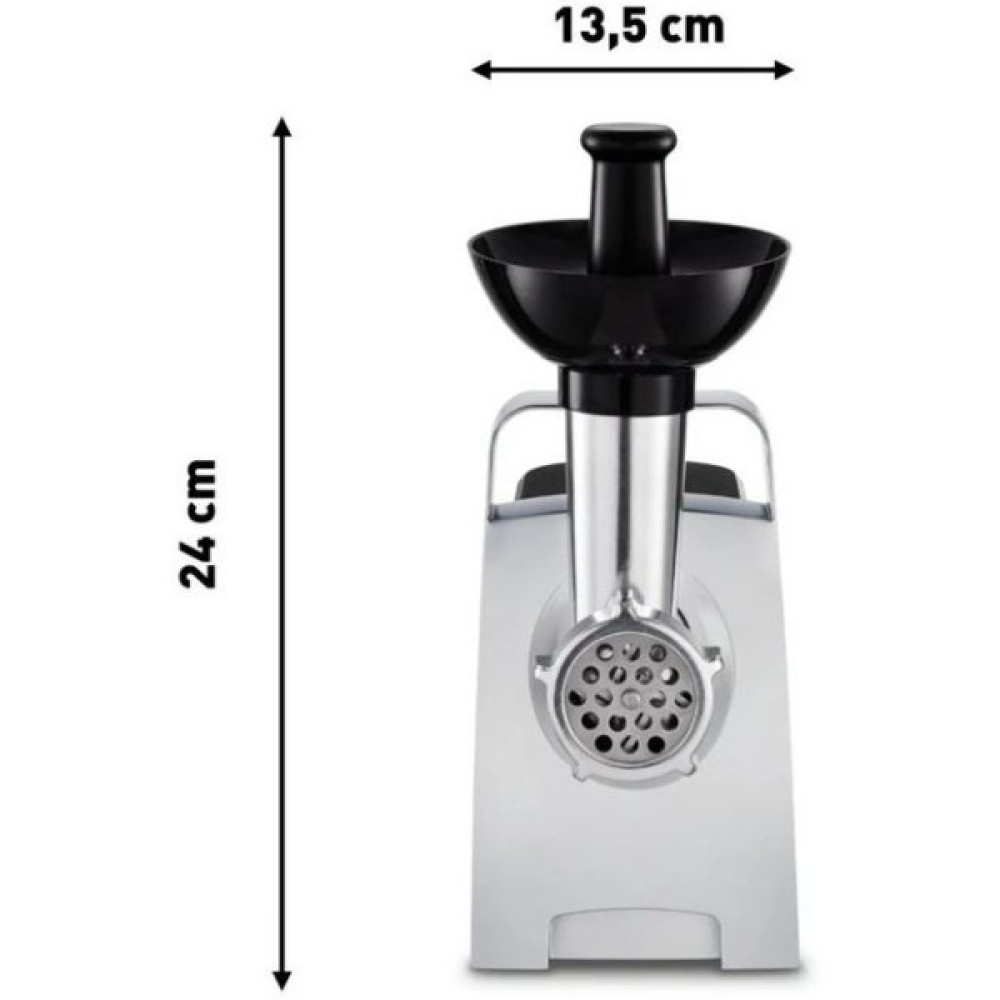 М'ясорубка Tefal HV1 7in1, 1400Вт, 1.7кг/хв, 2 решітки, насадка для ковбас, томатів, 3 терки, пластик, чорний