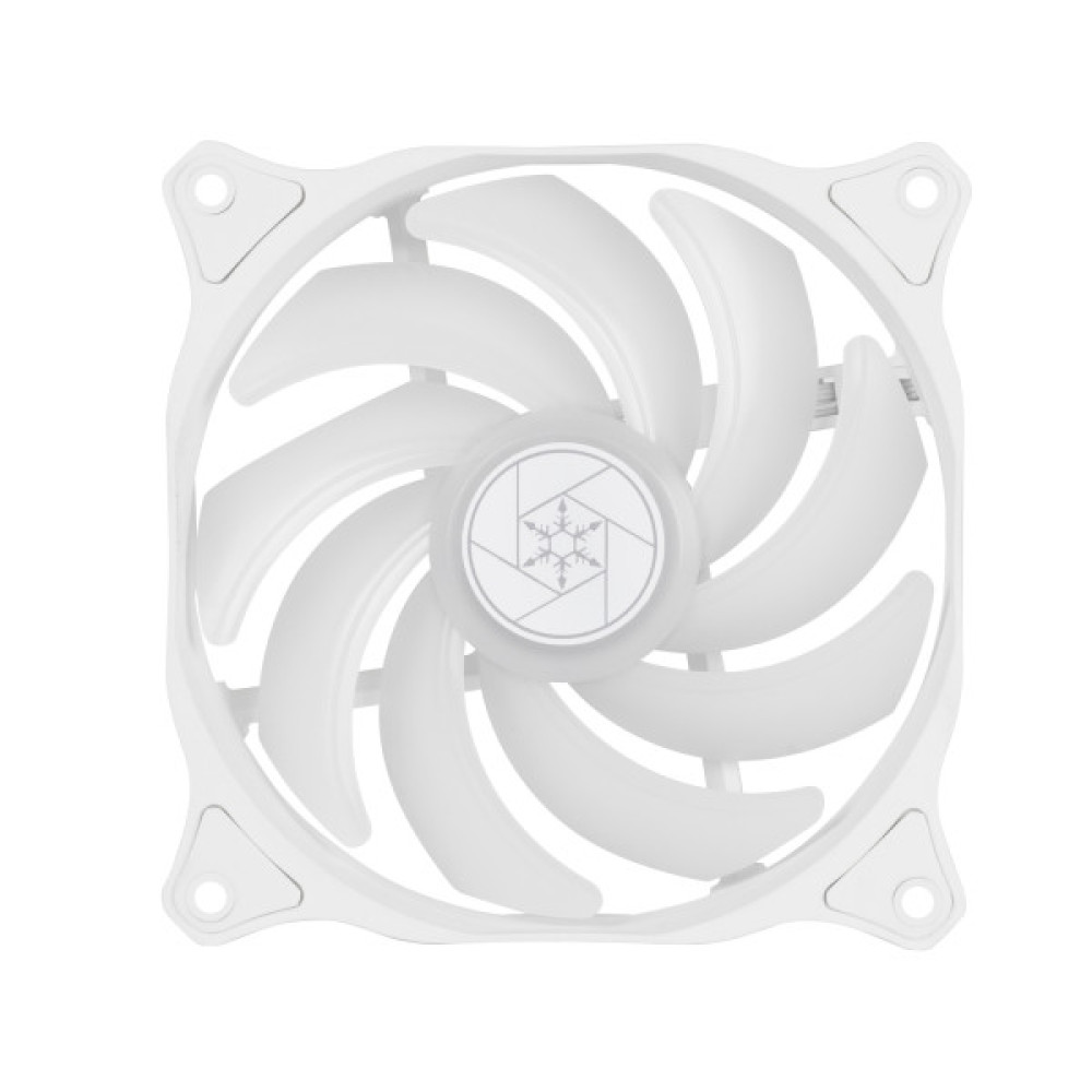 Корпусний вентилятор SilverStone Air Blazer 120RW-ARGB, 120мм, 600-2200rpm, 4pin PWM, 3pin +5VARGB, 7.4-35.6dBa, білий