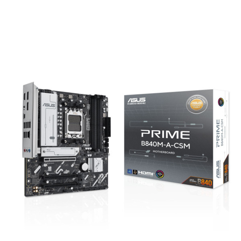 Материнcька плата ASUS PRIME B840M-A-CSM sAM5 B840 4xDDR5 M.2 HDMI DP mATX CSM