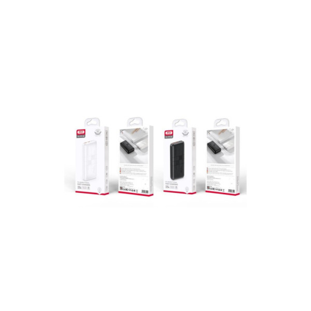 Батарея універсальна XO 20000mAh, PD/20W, QC3.0/22.5W, Input(Type-C,MicroUSB), Output(2*USB,Type-C), Black (PR188_Black)