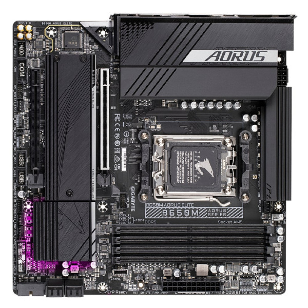 Материнська плата GIGABYTE B650M AORUS ELITE sAM5 B650 4xDDR5 M.2 HDMI DP mATX