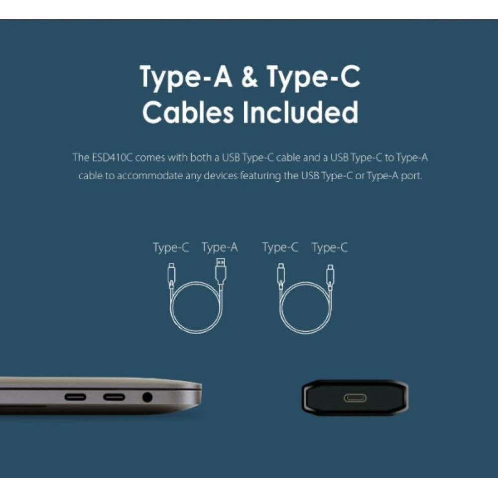 Портативний SSD Transcend 1TB USB 3.2 Gen 2x2 Type-C ESD410C R2000/W2000MB/s