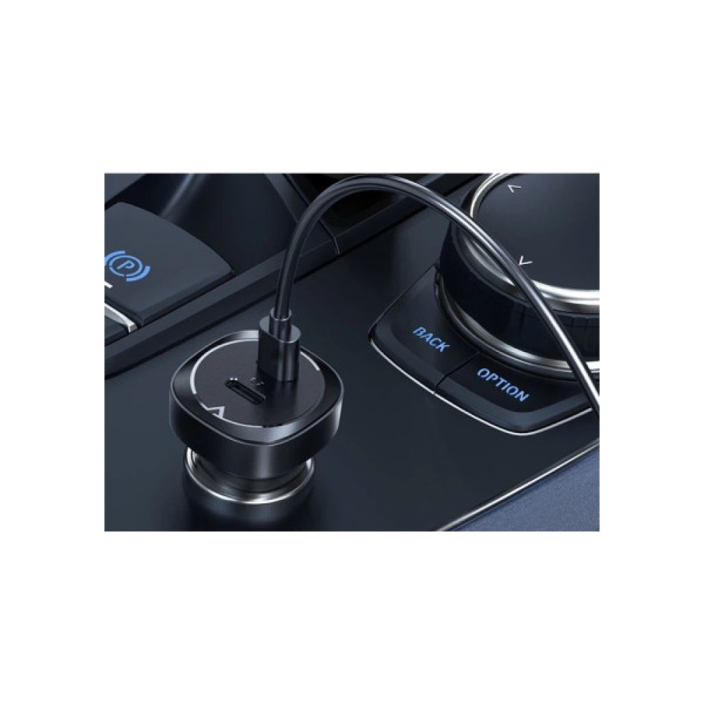 Зарядний пристрій Acefast 2xUSB-C 72W car adapter metal (6974316280361)