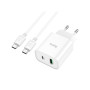 Зарядний пристрій HOCO C80A Plus Rapido PD20W+QC3.0 charger set(C to C) White (6931474779908) Зарядний пристрій HOCO C80A Plus Rapido PD20W+QC3.0 charger set(C to C) White (6931474779908)