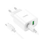 Зарядний пристрій HOCO C80A Plus Rapido PD20W+QC3.0 charger set(C to C) White (6931474779908) Зарядний пристрій HOCO C80A Plus Rapido PD20W+QC3.0 charger set(C to C) White (6931474779908)
