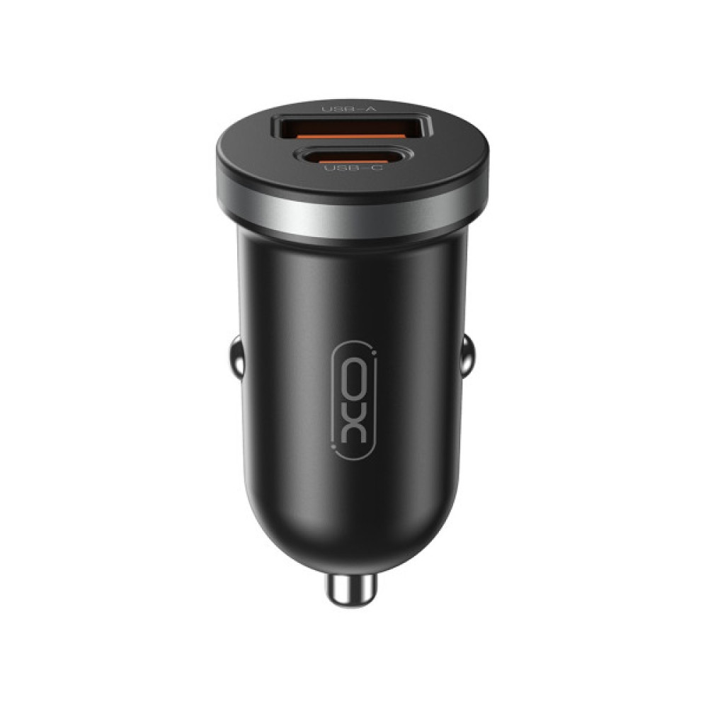 Зарядний пристрій XO CC56 USB-C PD30W + USB-A Black (CC56_Black)