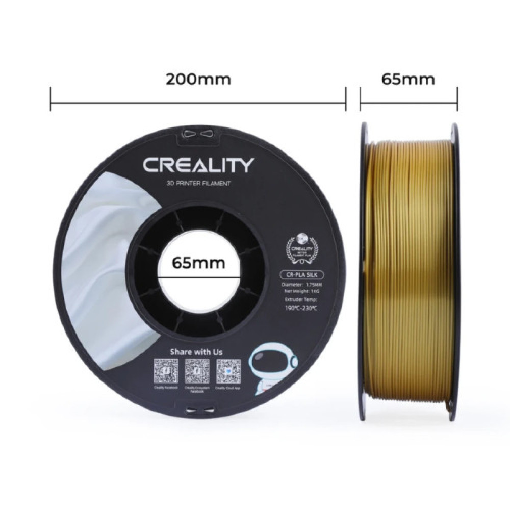 Пластик для 3D-принтера Creality PLA silky shine 1кг, 1.75мм, gold (3301120001)