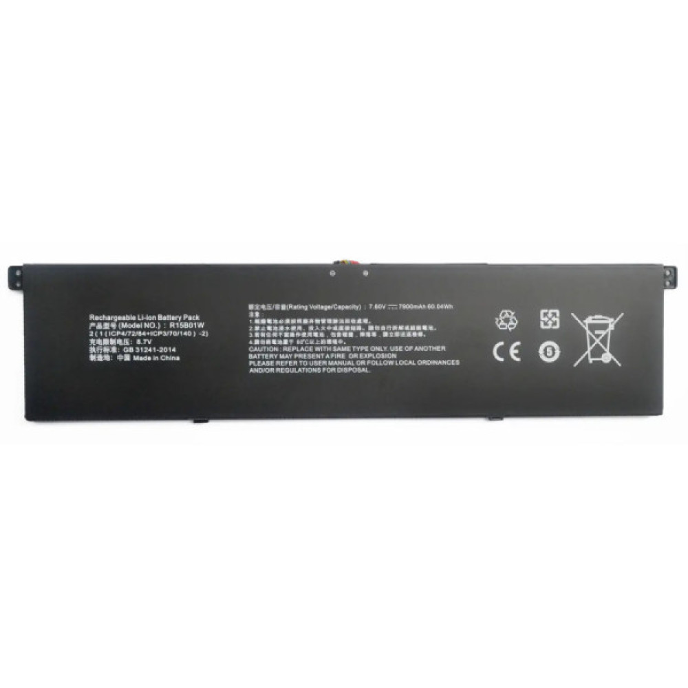 Акумулятор до ноутбука Xiaomi R15B01W (Mi Notebook Pro 15.6"), 7900mAh (60.04Wh),4cell, 7.6V, Li-ion AlSoft (A47776)
