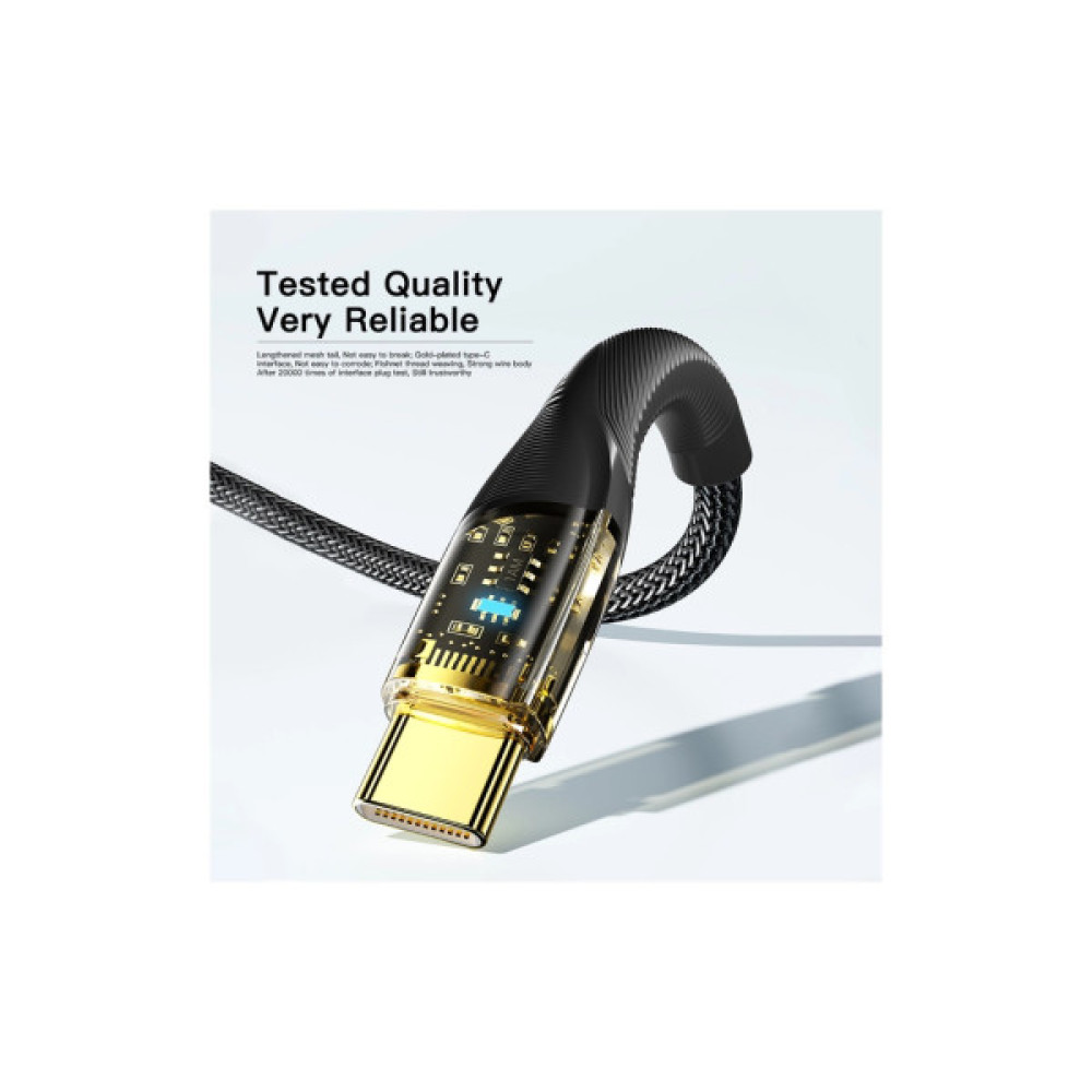 Дата кабель USB-C to USB-C 1.0m 100W blue Essager (EXCTT1-XJ03-P)
