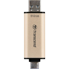 USB флеш накопичувач Transcend 512GB JetFlash 930C Gold-Black USB 3.2/Type-C (TS512GJF930C)