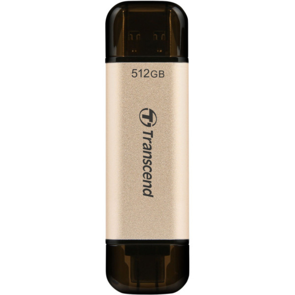 USB флеш накопичувач Transcend 512GB JetFlash 930C Gold-Black USB 3.2/Type-C (TS512GJF930C)