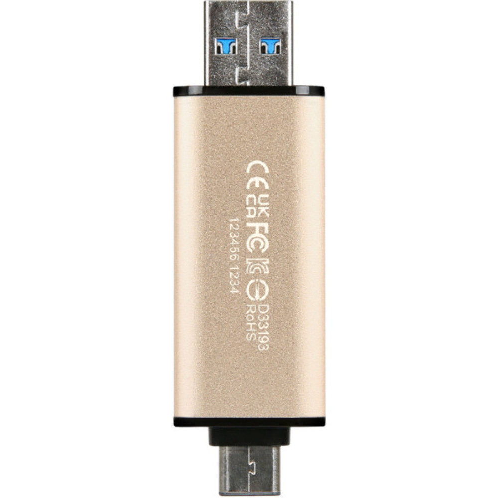 USB флеш накопичувач Transcend 512GB JetFlash 930C Gold-Black USB 3.2/Type-C (TS512GJF930C)