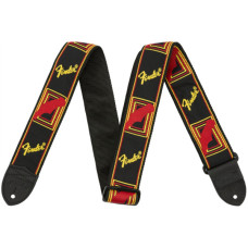 Ремінь для гітари Fender Strap 2" Monogrammed Black/Yellow/Red (20515)