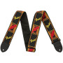 Ремінь для гітари Fender Strap 2" Monogrammed Black/Yellow/Red (20515)