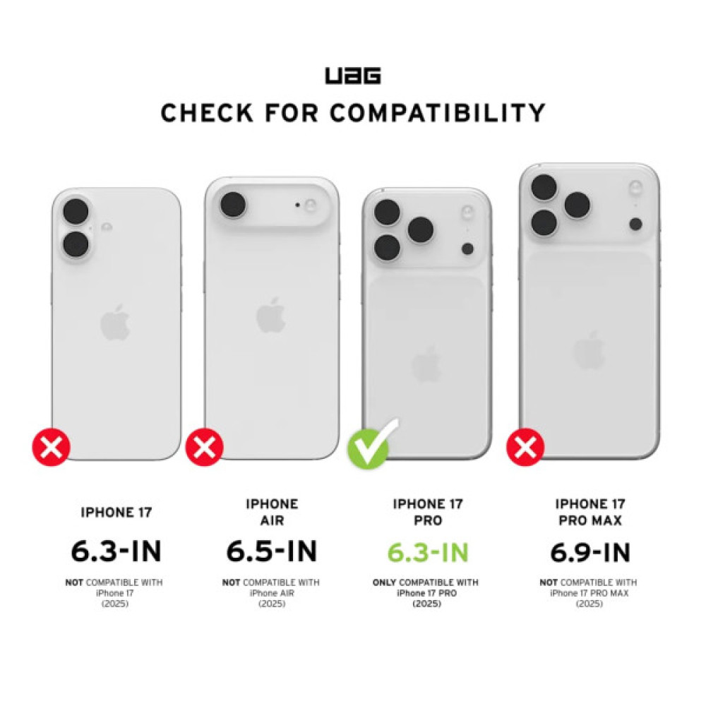 Чохол до мобільного телефона UAG iPhone 17 Pro Essential Armor MagSafe Ash (114540113131) Чохол до мобільного телефона UAG iPhone 17 Pro Essential Armor MagSafe Ash (114540113131)