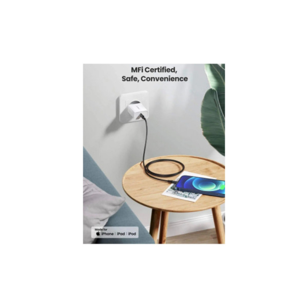 Дата кабель USB-C to Lightning 2.0m 3A US171 black UGREEN (60752)