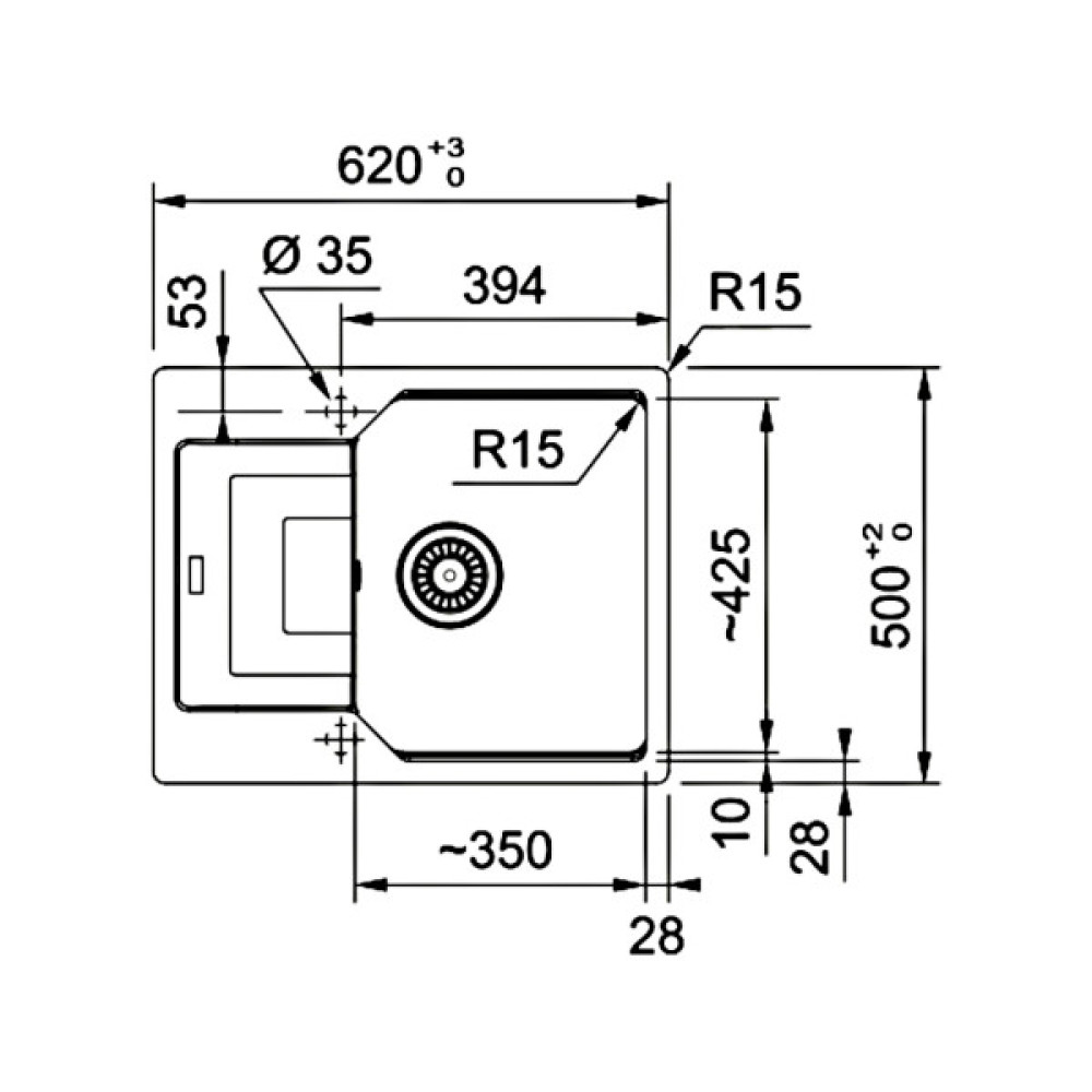 Мийка кухонна Franke Urban UBG 611-62 (114.0716.708)