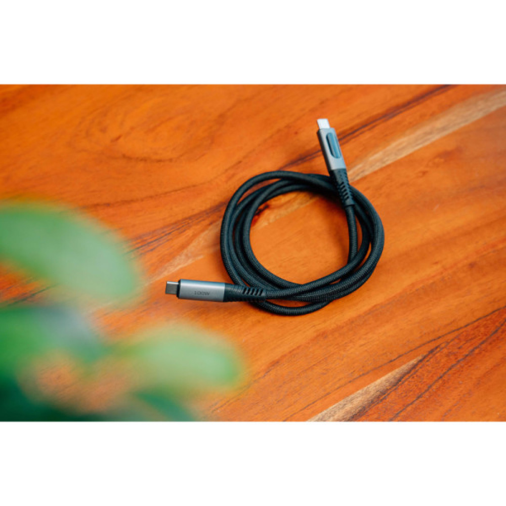 Дата кабель USB-C to USB-C 1.2m with display 100W black Verbatim (31848)