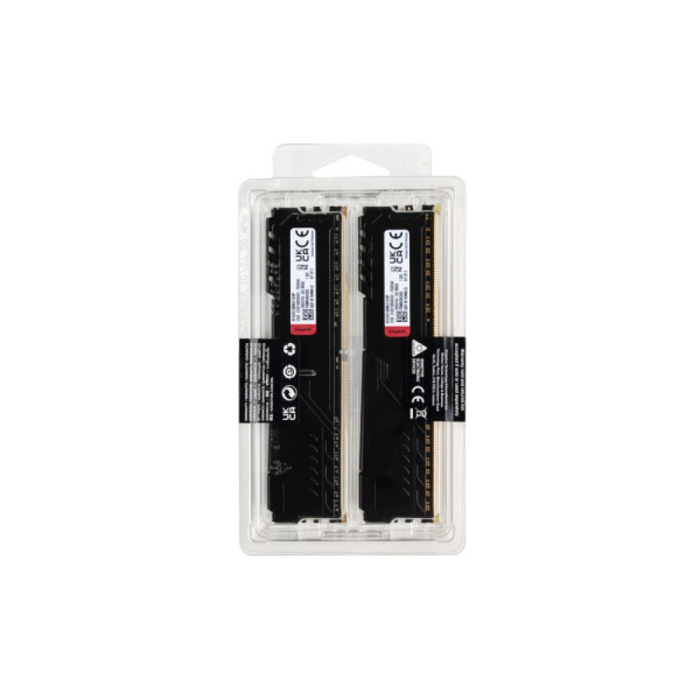 Модуль пам'яті для комп'ютера DDR4 32GB (2x16GB) 3200 MHz Beast Black Kingston Fury (ex.HyperX) (KF432C16BB1K2/32WP)