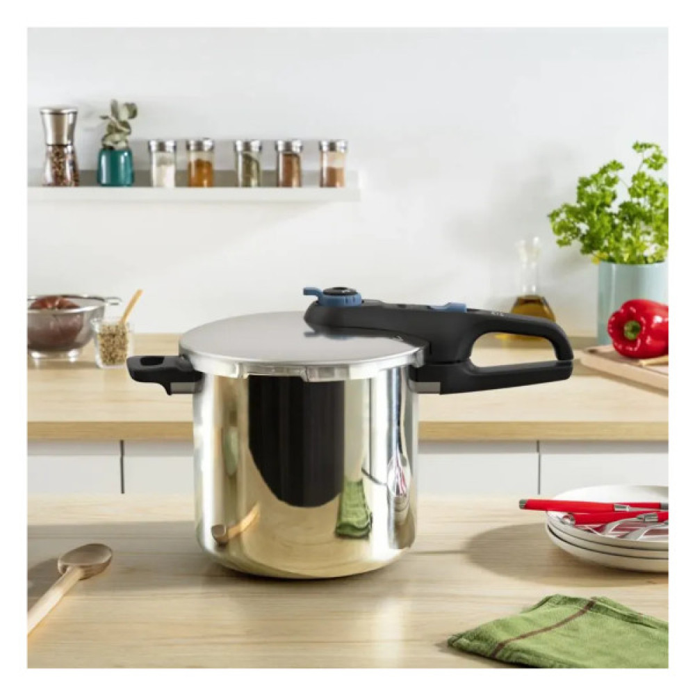 Каструля Tefal Secure Trendy Скороварка з паровим кошиком 6л (P2580701)
