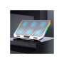 Підставка до ноутбука IceCoorel 10-15.6", 6*80mm 1800 RPM, 2*USB, 366x256x23mm, RGB (A17)