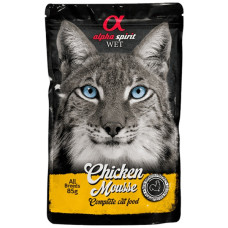 Вологий корм для кішок Alpha Spirit старше 1 року з куркою 85 г (8436586311568)