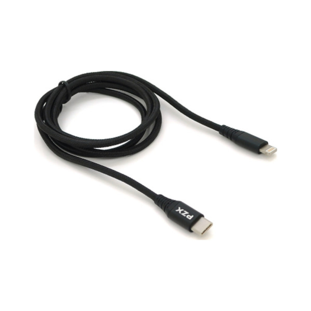 Дата кабель USB-C to Lightning 1.2m 2.1A black PZX (YT-PZX/V-109-M+L/B)