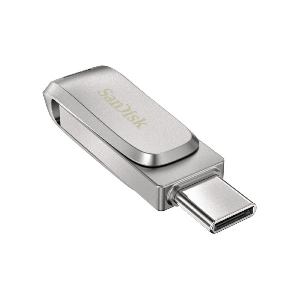 Накопичувач SanDisk   64GB USB 3.1 Type-A + Type-C Dual Drive Luxe Срібний