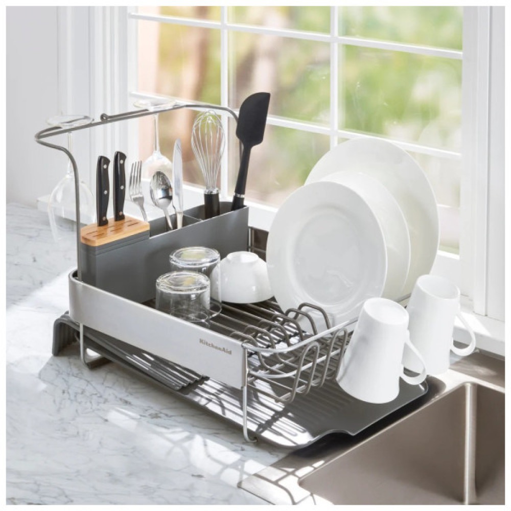 Сушарка для посуду KitchenAid Sinkware 61,5 x 38,5 x 37,5 см сірий (KEG896BXCGA)