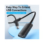 Дата кабель USB 2.0 AM/AF 15.0m Active black Vention (CBKBN)
