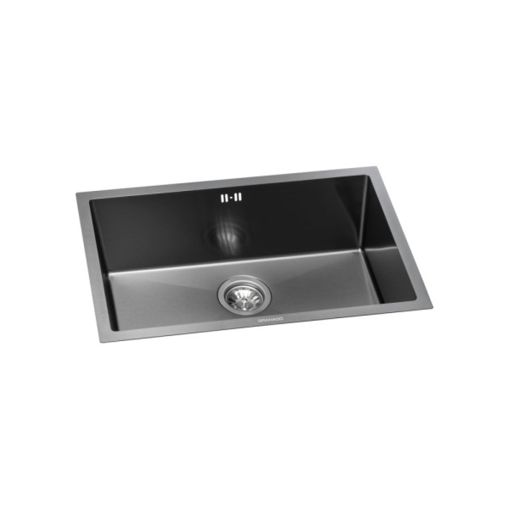 Мийка кухонна GRANADO Under top L STEEL S201 black (GS09201B)