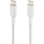 Кабель USB-C > USB-C заряджання/синхронізації Belkin 2м, 60Вт, Type-C, плетений, білий Кабель USB-C > USB-C заряджання/синхронізації Belkin 2м, 60Вт, Type-C, плетений, білий