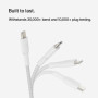 Кабель USB-C > USB-C заряджання/синхронізації Belkin 2м, 60Вт, Type-C, плетений, білий Кабель USB-C > USB-C заряджання/синхронізації Belkin 2м, 60Вт, Type-C, плетений, білий