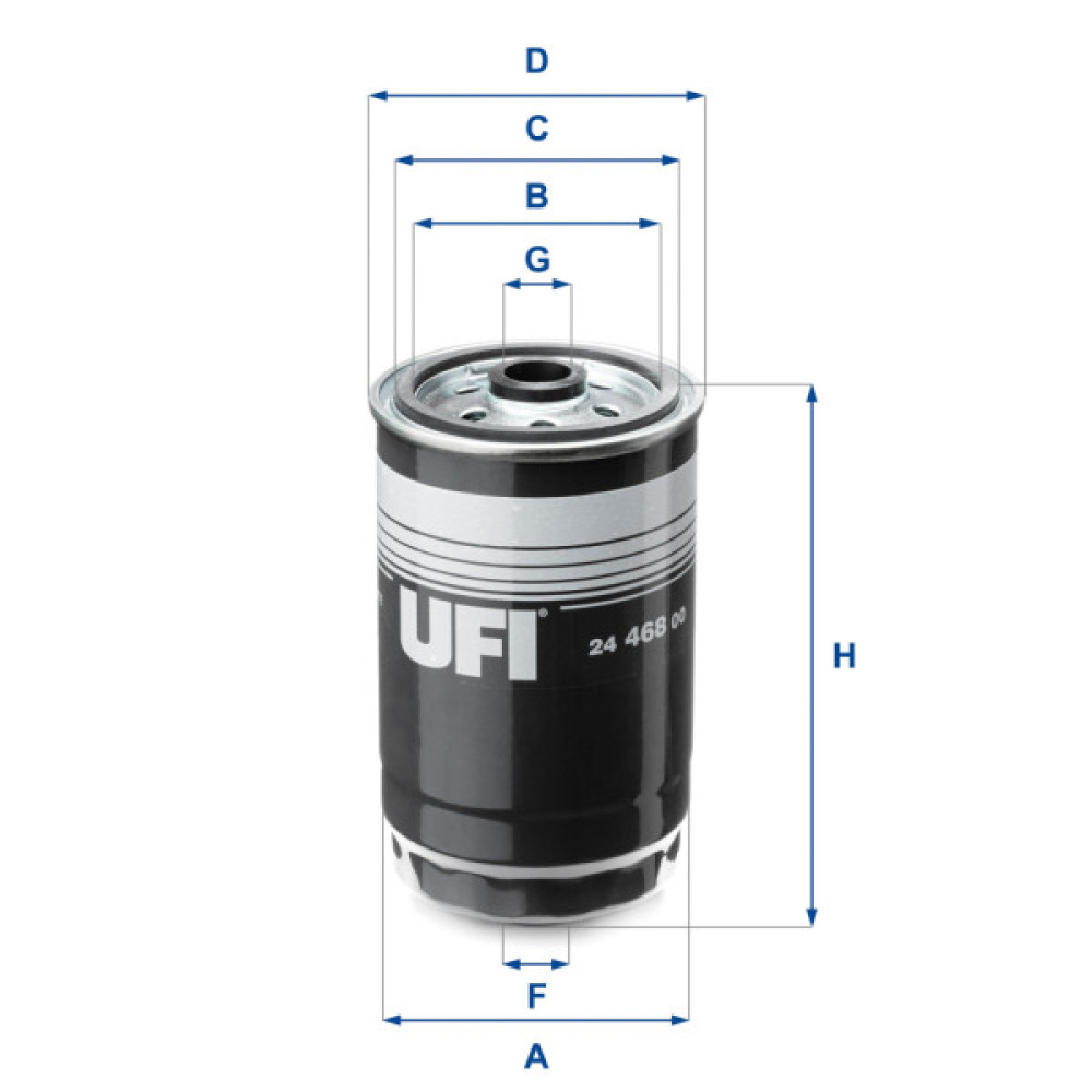 Фільтр паливний UFI 24.468.00 Фільтр паливний UFI 24.468.00