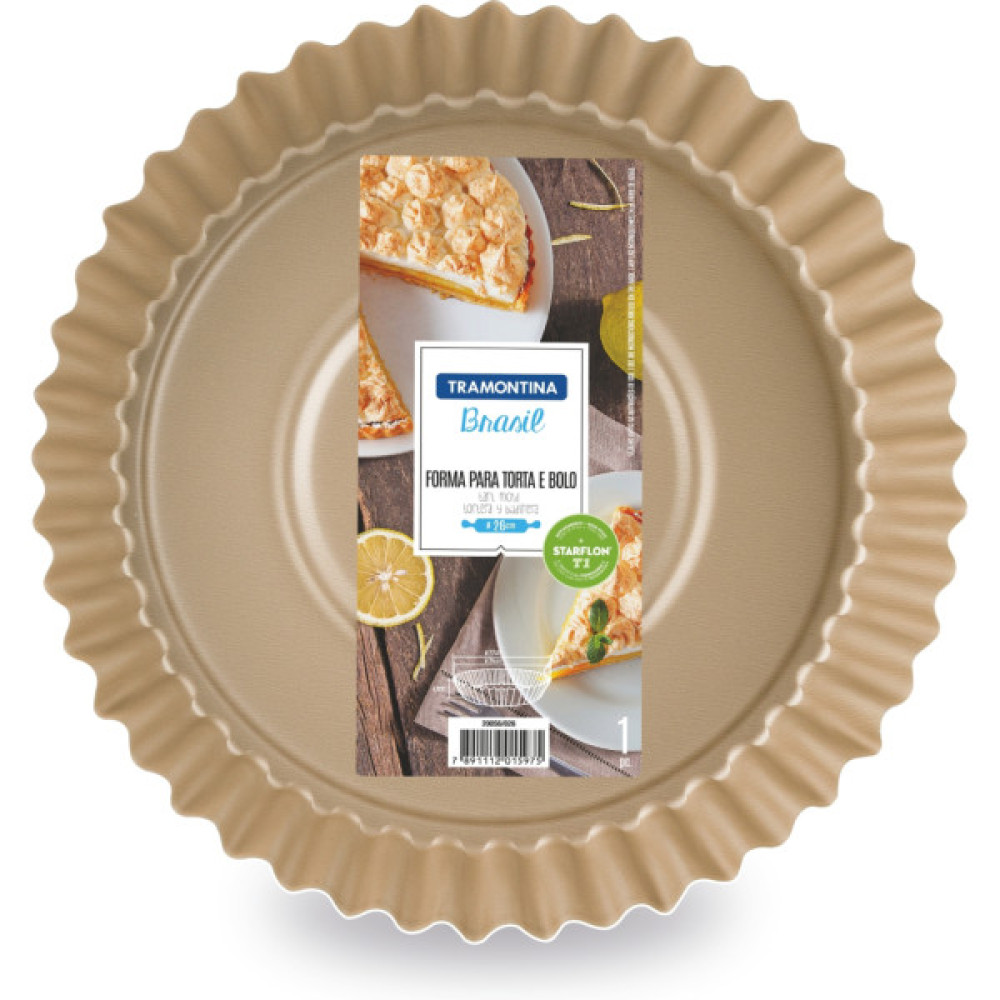 Форма для випікання Tramontina Brasil кругла 26 см хвилясті бортики (20056/726)