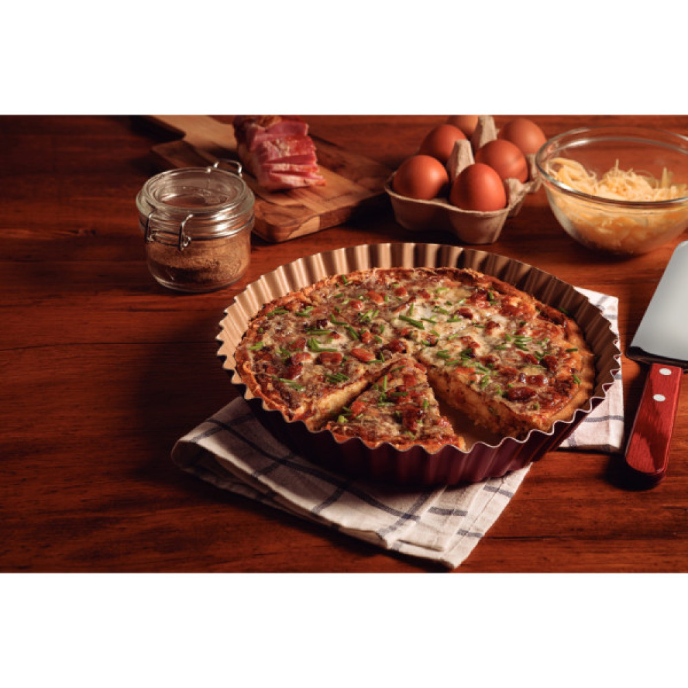 Форма для випікання Tramontina Brasil кругла 26 см хвилясті бортики (20056/726)