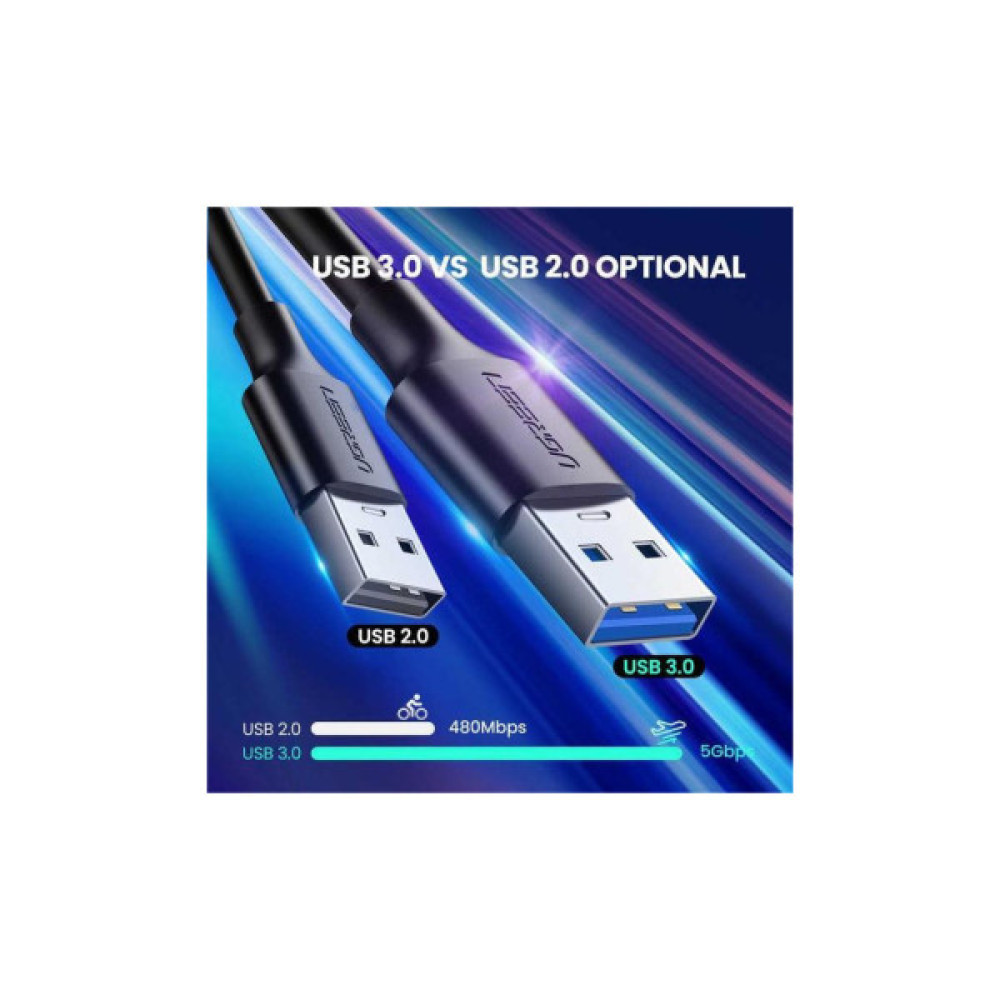 Дата кабель USB 3.0 AM to USB-C 1.0m US184 Black Ugreen (20882)